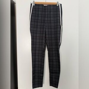 Zara Women's Plaid Skinny Pants - Black and White